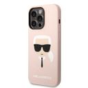 كفر جوال ايفون 14 برو ماكس سيليكون لون وردي من كارل لاغرفيلد Karl Lagerfeld Silicone Karl`s Head Hard Case for iPhone 14 Pro Max - SW1hZ2U6MTM5MDk1MA==