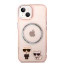 Karl Lagerfeld Magsafe PC/TPU Case With Ring For iPhone 14 Plus - Pink [ KLHMP14MHKCP ] - SW1hZ2U6MTM5MTcxNg==