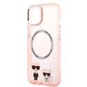 Karl Lagerfeld Magsafe PC/TPU Case With Ring For iPhone 14 Plus - Pink [ KLHMP14MHKCP ] - SW1hZ2U6MTM5MTcxOA==