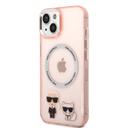 كفر جوال ايفون 14 بلس ماغ سيف شفاف لون وردي من كارل لاغرفيلد Karl Lagerfeld Magsafe PC TPU Case With Ring For iPhone 14 Plus - SW1hZ2U6MTM5MTcyNA==