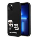 Karl Lagerfeld Liquid Silicone Karl & Choupette Case for iPhone 14 Plus (6.7") - Black [ KLHMP14MSSKCK ] - SW1hZ2U6MTM5MTg3MA==