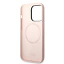 كفر جوال ايفون 14 برو ماكس سيليكون ناعم لون وردي فاتح من كارل لاغرفيلد Karl Lagerfeld Liquid Silicone Karl & Choupette Case for iPhone 14 Pro Max - 281180