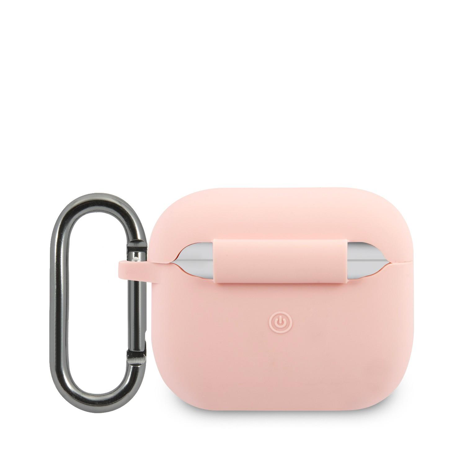 كفر بيت سماعة ايربود 3 زهر لاكوست Lacoste Liquid Silicone Glossy Printing Logo Case For Airpods 3 Pink