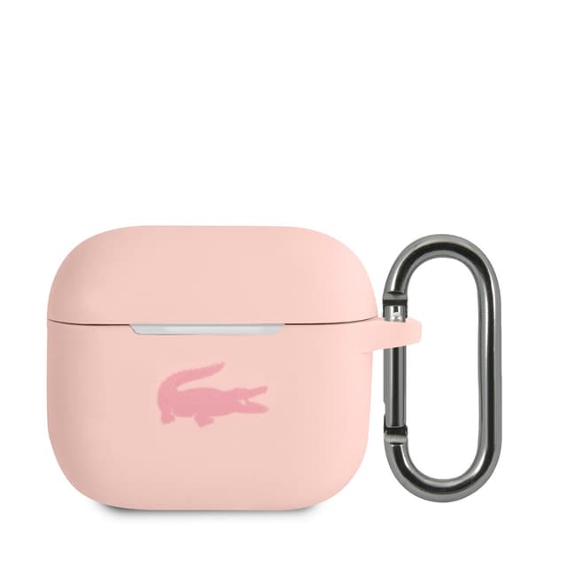 Lacoste Liquid Silicone Glossy Printing Logo Case For Airpods 3 - Pink [ LCA3SI ] - 281466