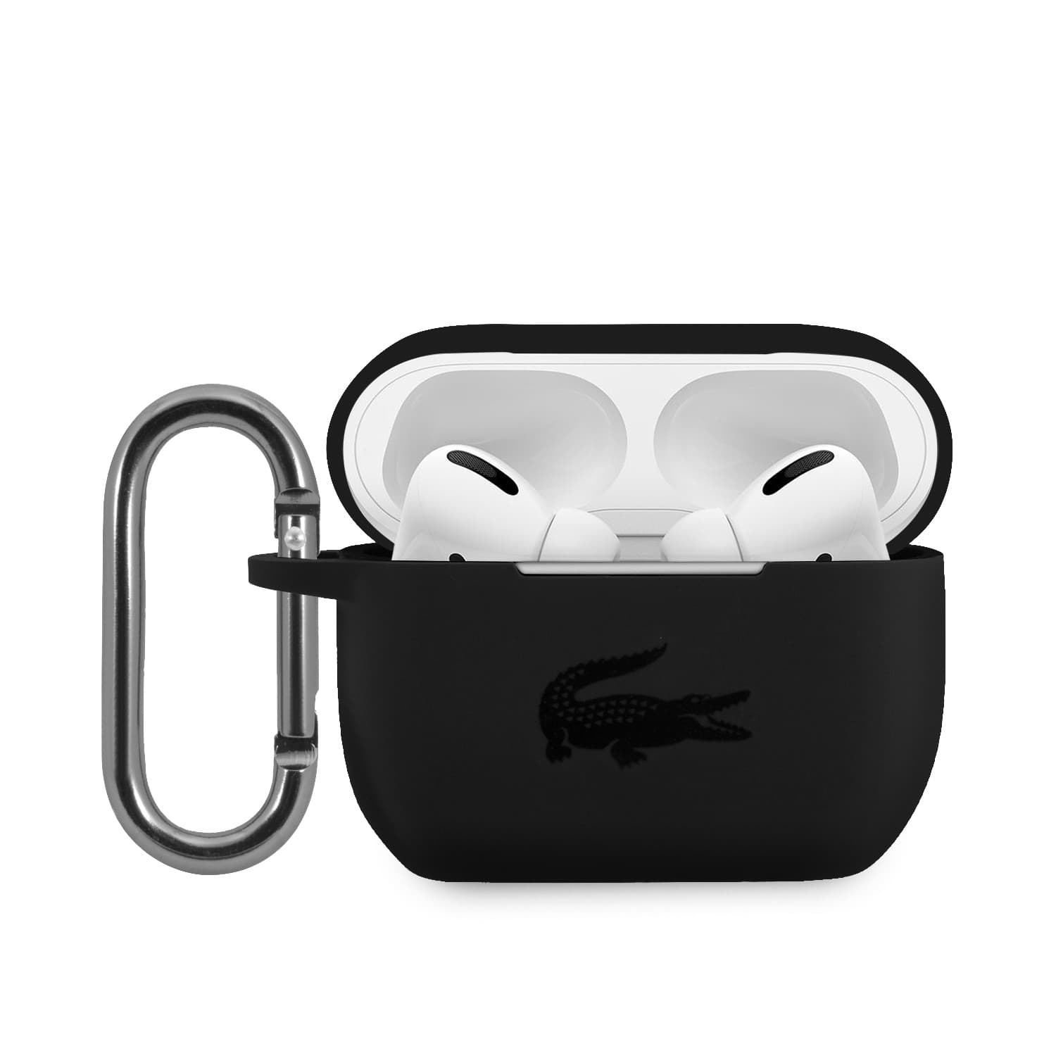 كفر بيت سماعة ايربود برو أسود لاكوست Lacoste Liquid Silicone Glossy Printing Logo Case For Airpods Pro Black