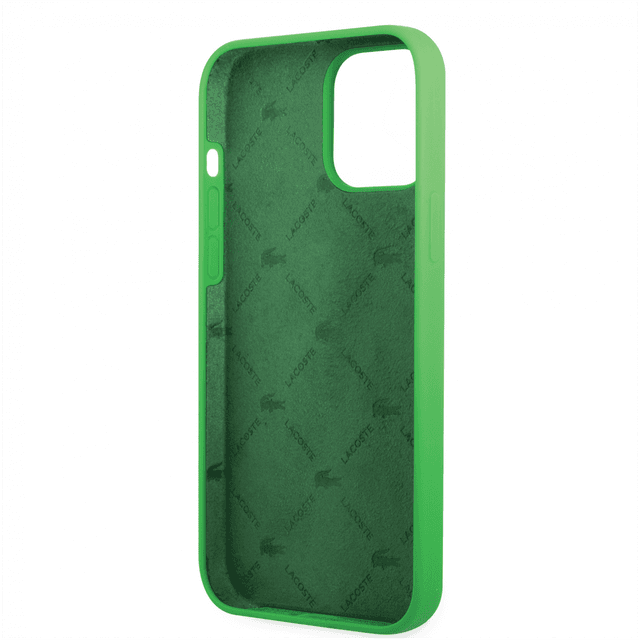 Lacoste HC Liquid Silicone & Microfiber Glossy Printing Logo Case For iPhone 14 Pro - Green [ LCHCP14LSN ] - 281483