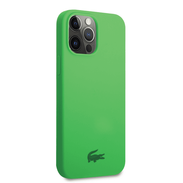 Lacoste HC Liquid Silicone & Microfiber Glossy Printing Logo Case For iPhone 14 Pro - Green [ LCHCP14LSN ] - 281485