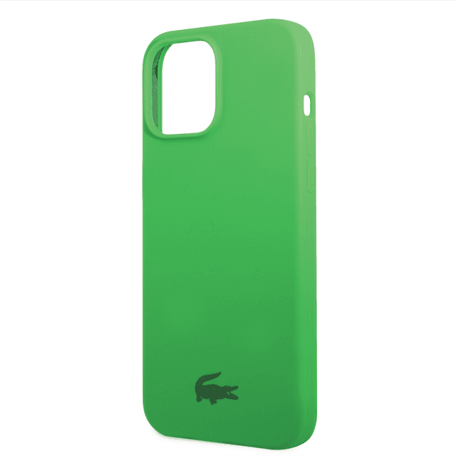 Lacoste HC Liquid Silicone & Microfiber Glossy Printing Logo Case For iPhone 14 Pro - Green [ LCHCP14LSN ] - 281486