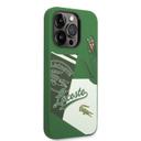 Lacoste HC Liquid Silicone & Microfiber Patchwork B Case For iPhone 14 Pro - Green [ LCHCP14LSPABN ] - SW1hZ2U6MTM5MjM2Mw==