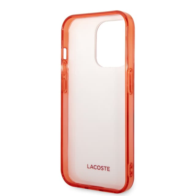 كفر حماية ايفون 14 برو أحمر لاكوست Lacoste HC IML Double Layer & Dyed Bumper Lettrines Case For iPhone 14 Pro Red - 281515