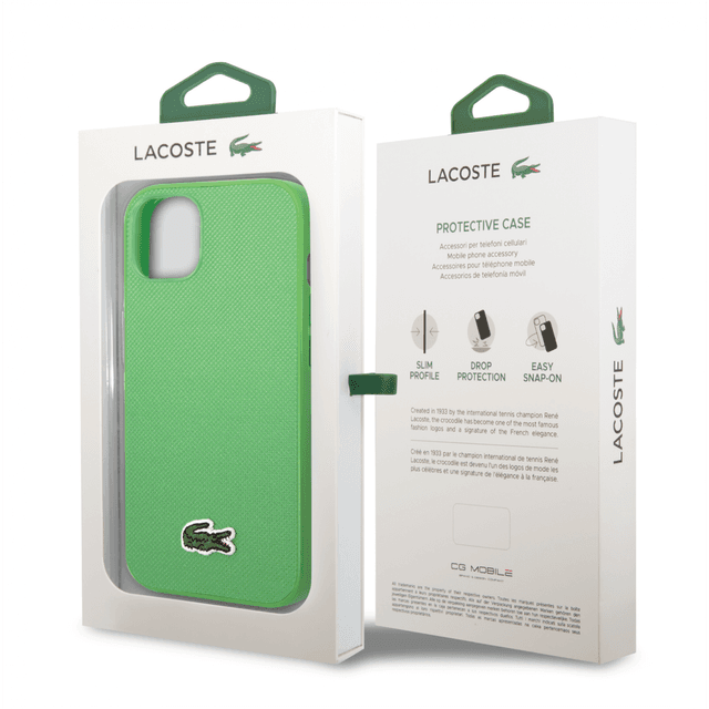 كفر حماية ايفون 14 بلس أخضر لاكوست Lacoste Hard Case - SW1hZ2U6MTM5MjYyNA==