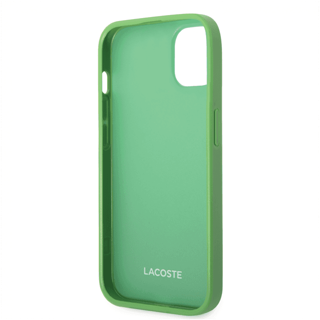 Lacoste Hard Case Iconic Petit Pique PU Woven Logo Estragon For iPhone 14 Plus - Green [ LCHCP14MPVCN ] - SW1hZ2U6MTM5MjYyNg==