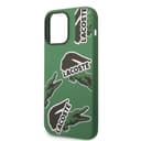 Lacoste HC Liquid Silicone & Microfiber Allover Pattern Case For iPhone 14 Pro Max - Green [ LCHCP14XSON ] - 281608