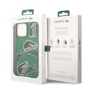 Lacoste HC Liquid Silicone & Microfiber Allover Pattern Case For iPhone 14 Pro Max - Green [ LCHCP14XSON ] - 281609