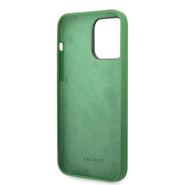 Lacoste HC Liquid Silicone & Microfiber Patchwork B Case For iPhone 14 Pro Max - Green [ LCHCP14XSPABN ] - SW1hZ2U6MTM5MjUyNA==