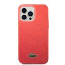 كفر حماية ايفون 14 برو ماكس أحمر لاكوست Lacoste HC IML Double Layer & Dyed Bumper Signature Pattern Case For iPhone 14 Pro Max Red