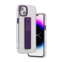 كفر ايفون سيليكون لجوال ايفون 14 بلون شفاف وبنفسجي مع مقبض سيليكون  Levelo Graphia iPhone 14 IMD Clear Case Purple - SW1hZ2U6MTM5MzI4MA==