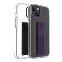 كفر ايفون سيليكون لجوال ايفون 14 بلون شفاف وبنفسجي مع مقبض سيليكون  Levelo Graphia iPhone 14 IMD Clear Case Purple - SW1hZ2U6MTM5MzI4Mg==