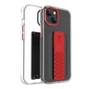 كفر ايفون لجوال ايفون 14 بلاس بلون شفاف وأحمر مع مقبض سيليكون ليفيلو  Levelo Graphia iPhone 14 Plus IMD Clear Case Red