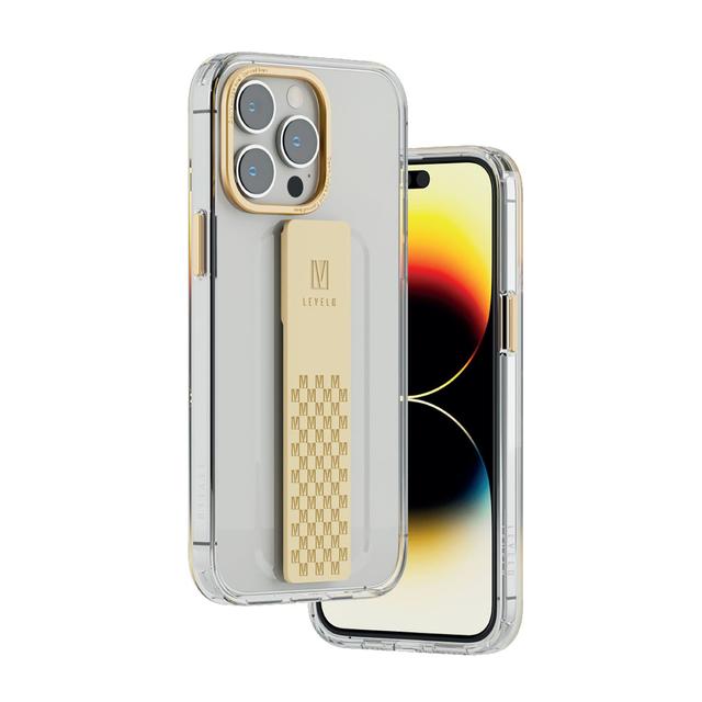 Levelo Graphia iPhone 14 Pro Max IMD Clear Case - Champagne Gold [ LVLGRAPHIA14PM-CHAMPGD ] - SW1hZ2U6MTM5NDE5Ng==