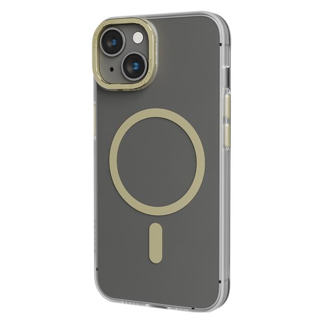 كفر ايفون لجوال ايفون 14 بلون شفاف وذهبي ليفيلو  Levelo MagSafe Glory Matte Back Case For iPhone 14 Matte Clear/Champagne - SW1hZ2U6MTM5MzMwMQ==