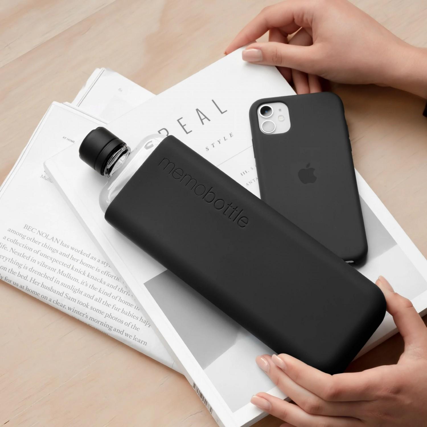 Memobottle Slim Silicone Sleeve - Black Ink [ M112 ]