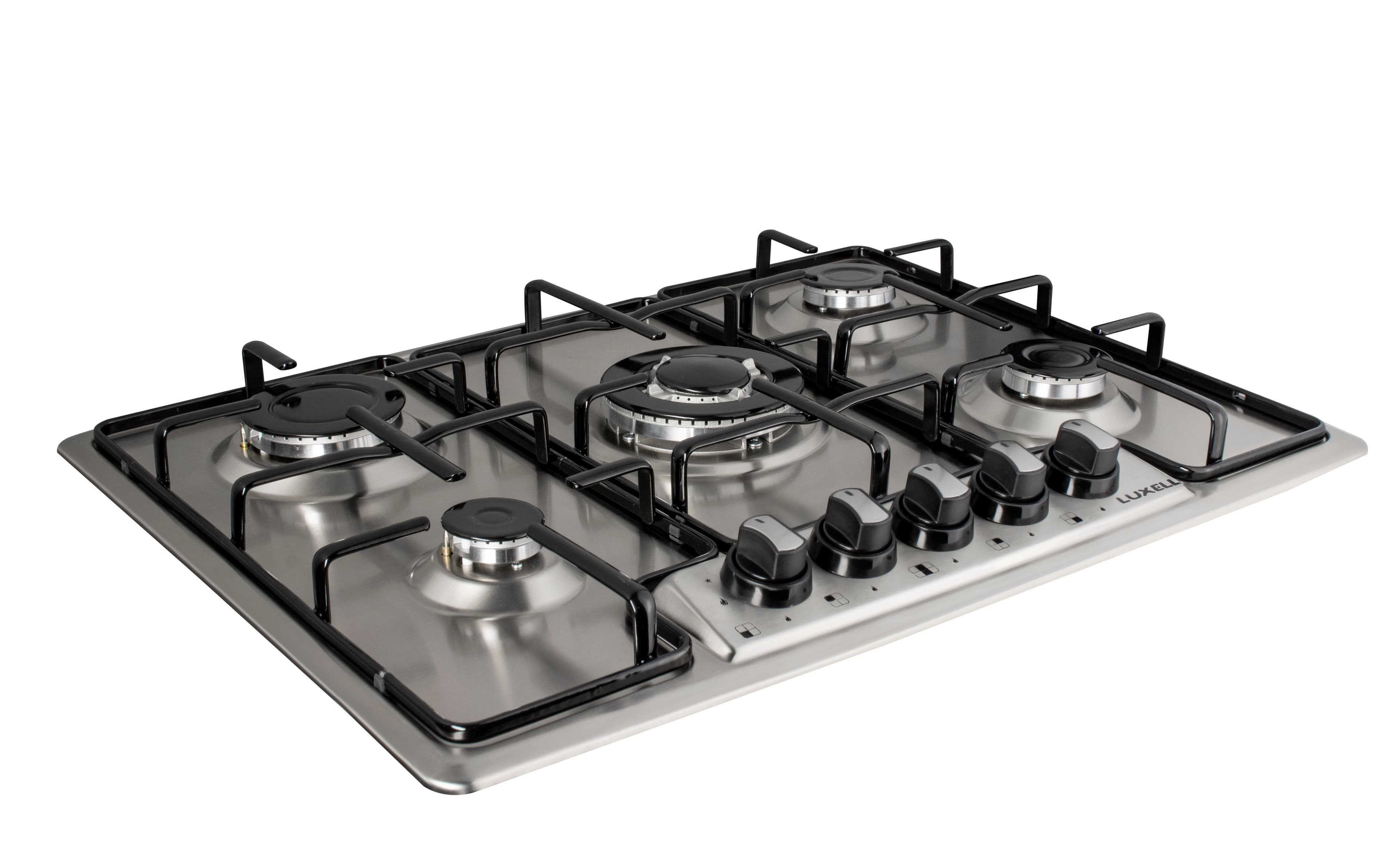 فرن سطحي غاز بلت ان كومتيل لوكسيل 5 عيون صناعة تركية Kumtel Luxell Inox Built-in Hob 5 Burner