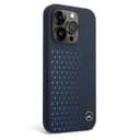 Mercedes-Benz Liquid Silicone Case With Gradient Star Horizontal Pattern For iPhone 14 Pro - Navy [ MEHCP14L8SMHRV ] - 282393