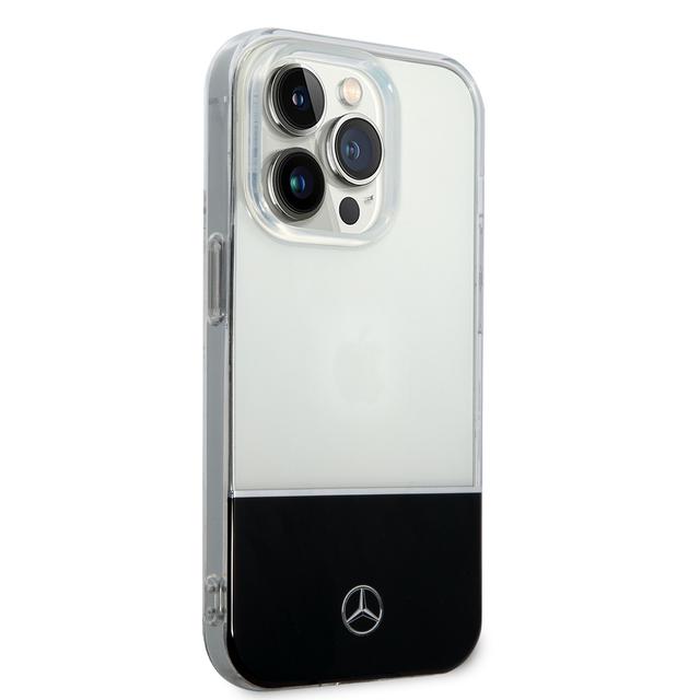 Mercedes-Benz Aluminium Case With Star Pattern For iPhone 14 Pro - Transparent - SW1hZ2U6MTM5NTQ0NA==