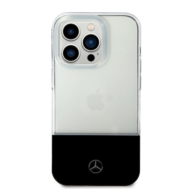 Mercedes-Benz Aluminium Case With Star Pattern For iPhone 14 Pro - Transparent - SW1hZ2U6MTM5NTQ1MA==