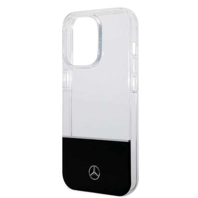 جراب ايفون 14 برو شفاف بشعار نجمة من مرسيدس بنز Mercedes-Benz Aluminium Case With Star Pattern For iPhone 14 Pro - Transparent