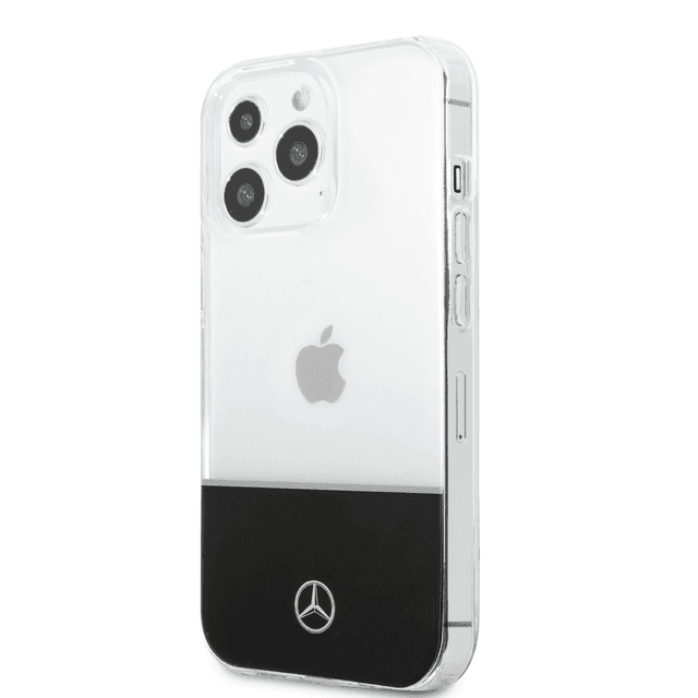 جراب ايفون 14 برو شفاف بشعار نجمة من مرسيدس بنز Mercedes-Benz Aluminium Case With Star Pattern For iPhone 14 Pro - Transparent