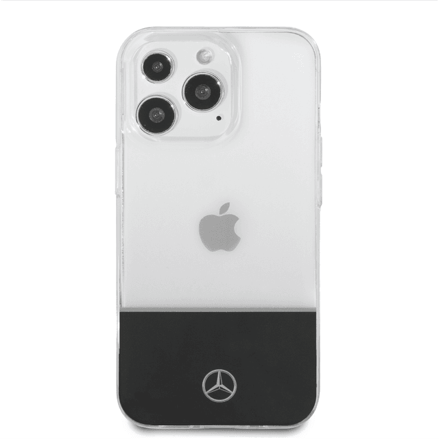 جراب ايفون 14 برو شفاف بشعار نجمة من مرسيدس بنز Mercedes-Benz Aluminium Case With Star Pattern For iPhone 14 Pro - Transparent