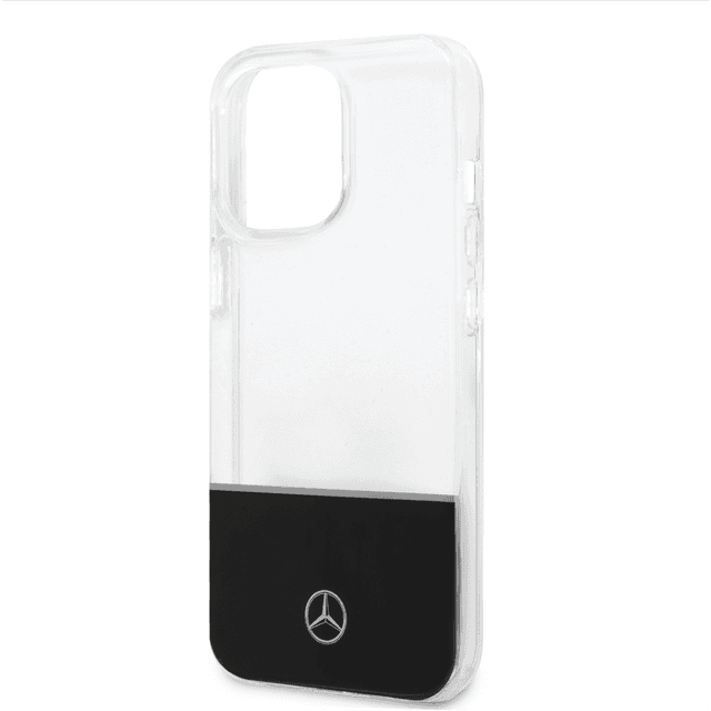 جراب ايفون 14 برو شفاف بشعار نجمة من مرسيدس بنز Mercedes-Benz Aluminium Case With Star Pattern For iPhone 14 Pro - Transparent