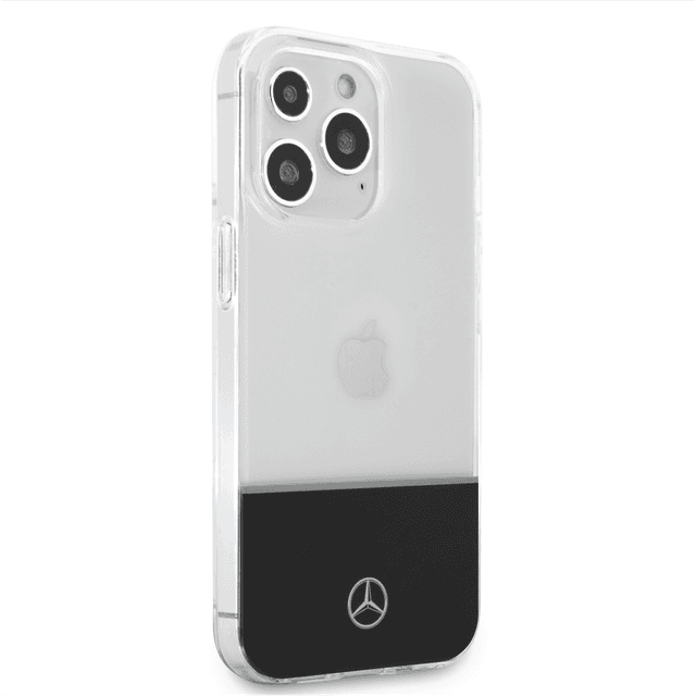 Mercedes-Benz Aluminium Case With Star Pattern For iPhone 14 Pro - Transparent - SW1hZ2U6MTM5NTQ3Mg==