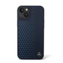 Mercedes-Benz Liquid Silicone Case With Gradient Star Horizontal Pattern For iPhone 14 Plus - Navy [ MEHCP14M8SMHRV ] - 282541