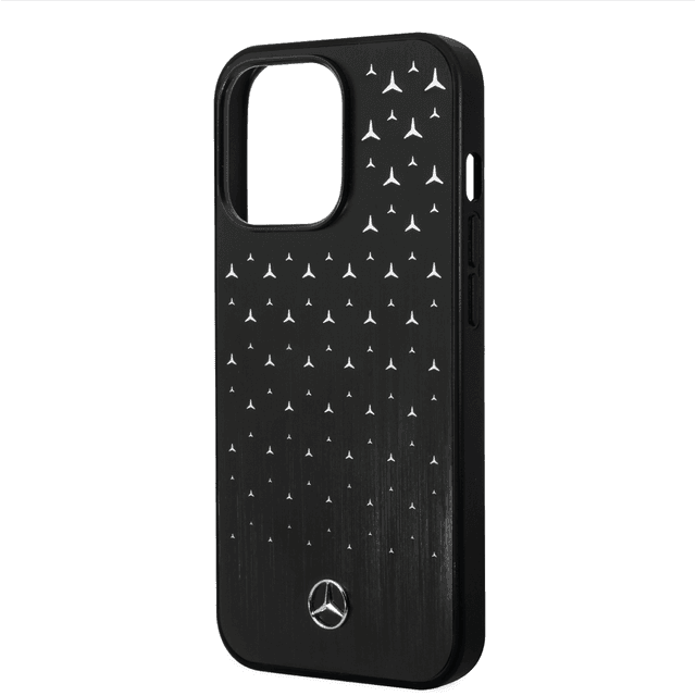 كفر ايفون 14 برو ماكس ألمنيوم أسود مرسيدس بنز Mercedes-Benz Aluminium Case With Star Pattern For iPhone 14 Pro Max Black - SW1hZ2U6MTM5NjAwOQ==