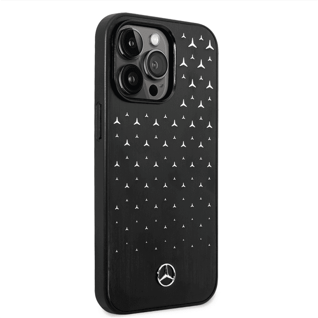 كفر ايفون 14 برو ماكس ألمنيوم أسود مرسيدس بنز Mercedes-Benz Aluminium Case With Star Pattern For iPhone 14 Pro Max Black - SW1hZ2U6MTM5NjAxNA==