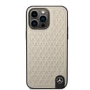 Mercedes-Benz Genuine Leather Case With Star Pattern For iPhone 14 Pro Max - Grey [ MEHCP14X8REMPG ] - 282452