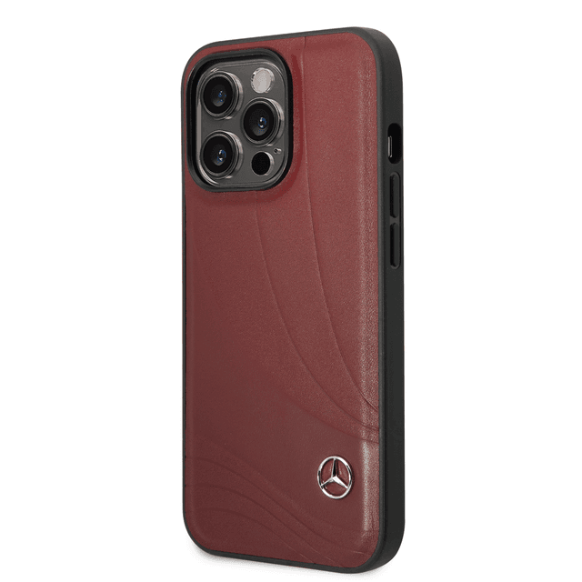 Mercedes-Benz Genuine Leather Case With New WaveIII pattern For iPhone 14 Pro Max - Red [ MEHCP14X8ROLR ] - 282524