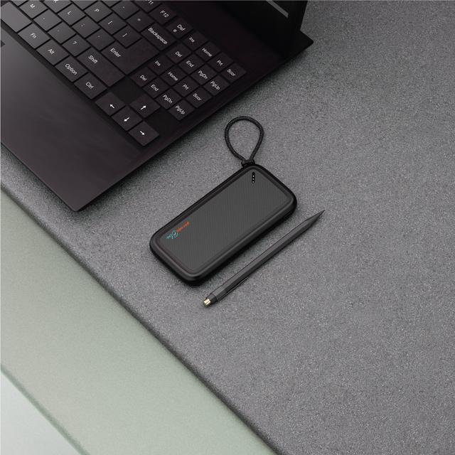 Porodo Blue Power Bank 10000mAh ( Dual USB-A Output + Type-C & Micro USB Input ) - Black [ PB-BPWBNK-BK ] - SW1hZ2U6MTM5NjkyOA==