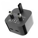 Porodo Super-Fast Dual USB-C Wall Charger PD 35W UK with Braided Type-C to Lightning Cable 1.2m - Black [ PD-FWCH012-L-BK ] - SW1hZ2U6MTM5NjYzOA==