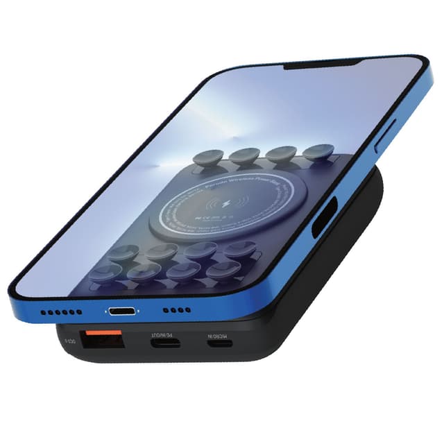 شاحن متنقل قوي 10000 مللي أمبير لاسلكي لاصق بورودو Porodo Suction Power bank