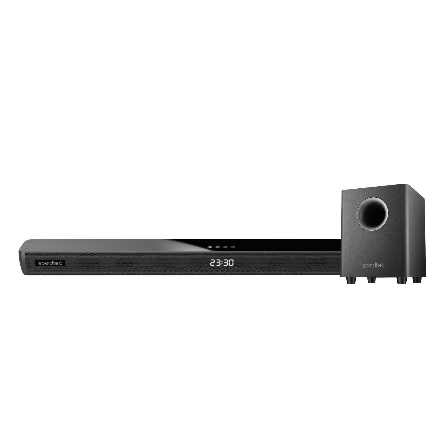 سماعات ساوند بار مع مضخم صوت 150 واط بورودو Porodo Soundtec 2.1CH Soundbar With Wireless Subwoofer