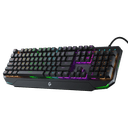 كيبورد ميكانيكي عربي 100 مليون نقرة بورودو Porodo Gaming Mechanical Full Keyboard Rainbow - 282866