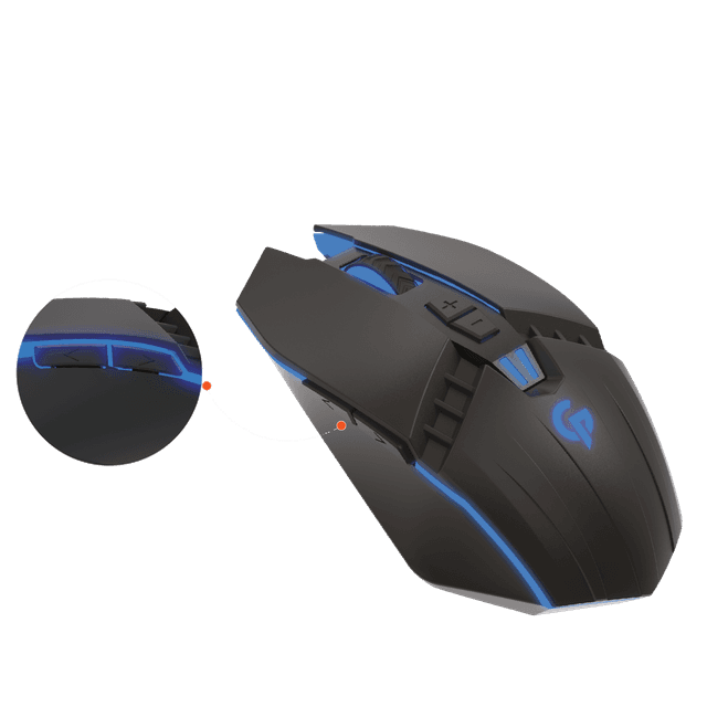 ماوس قيمنق سلكي 8000 نقطة مضيئة بورودو Porodo Gaming 7D Wired LED Mouse - 282891