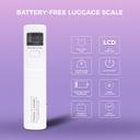 Para John Battery Free Luggage Scale - Weight Scale 50 Kg/110 Lb Maximum Capacity, Lcd Display With Automatic Switch Off - Ecological Battery Free Technology - Portable Weighing Scale 