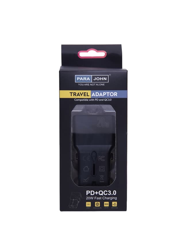 فيش سفر 20 واط مخرجين بارا جوهن Parajohn Universal Travel Adapter