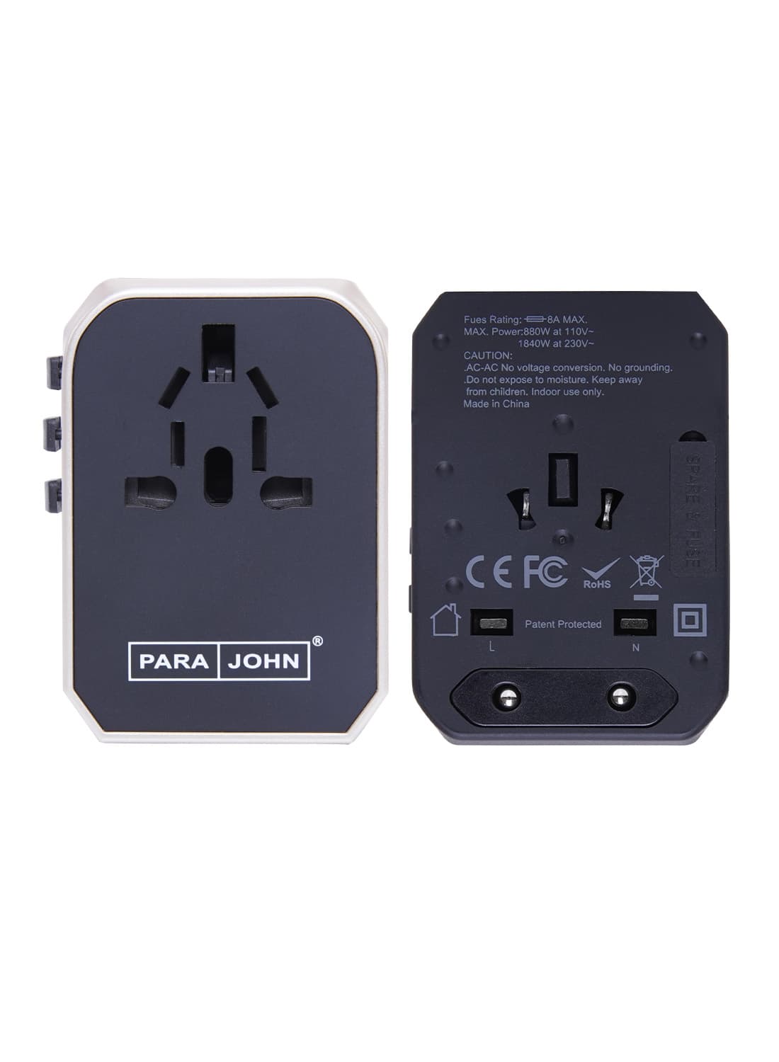 فيش سفر 5.6 أمبير 4 مخارج بارا جوهن Para john Universal Travel Adapter