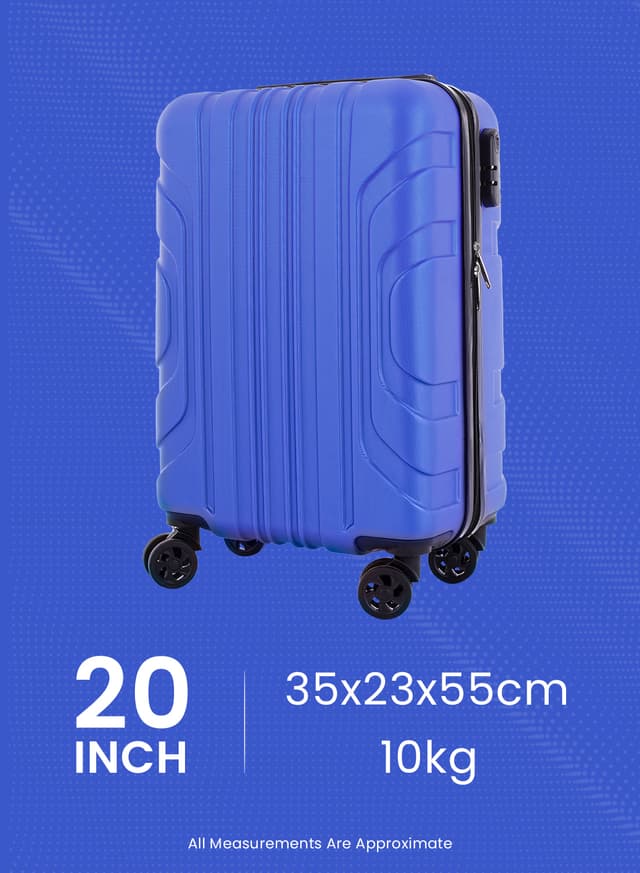 Para John Parajohn Travel Luggage Suitcase, 20''-  Trolley Bag, Carry On Hand Cabin Luggage Bag - Portable Lightweight Travel Bag With 360 Durable 4 Spinner Wheels - Hard Shell Luggage Spinner